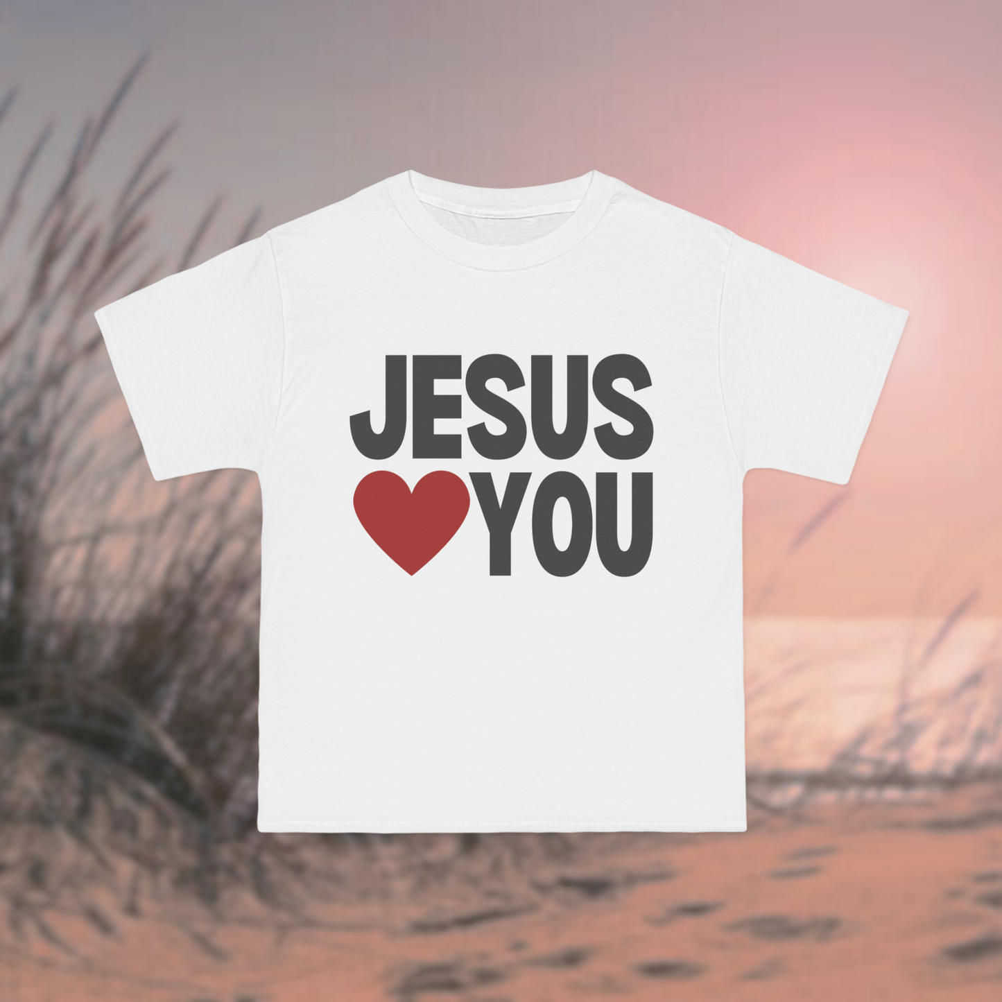 Jesus Loves You Retro Tee (White)