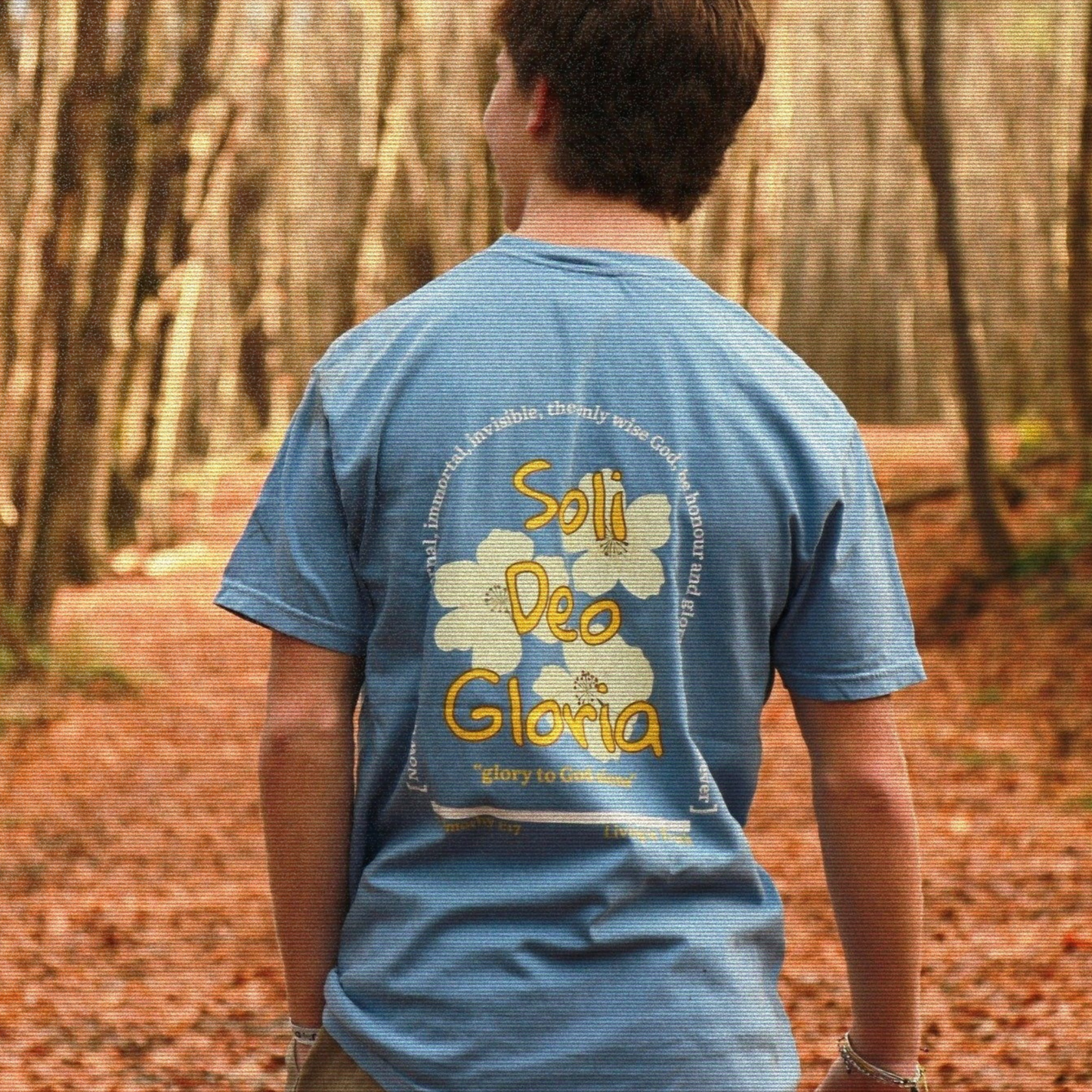 Soli Deo Gloria Tee (Washed Denim)