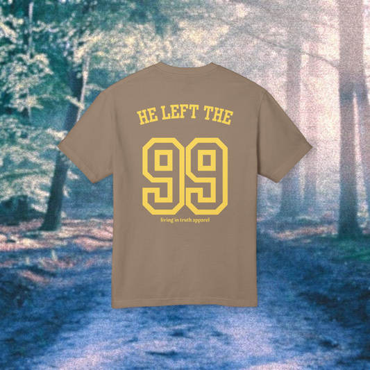 He Left the 99 Tee (Faded Brown)