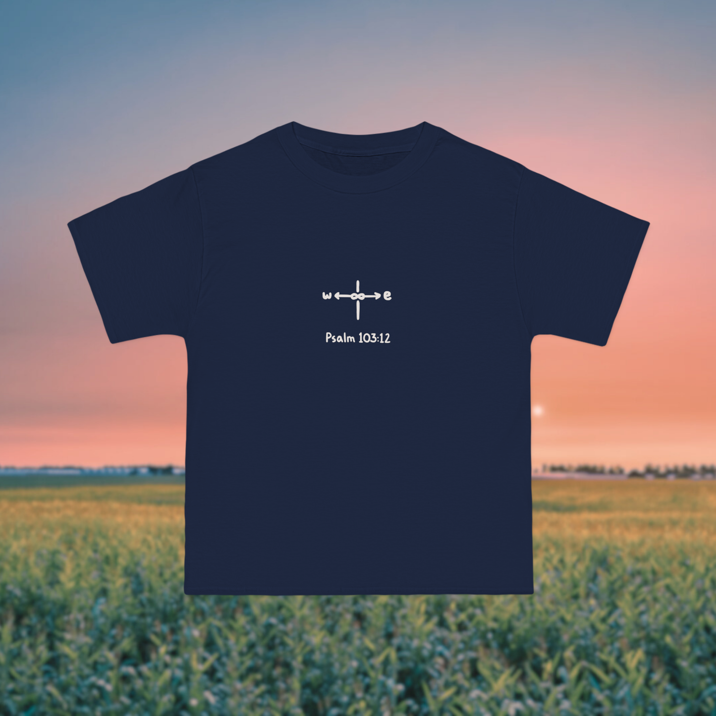 Psalm 103:12 Tee (Navy)